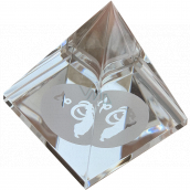 Křišťálové sklo Pyramida čirá, Kozoroh znamení zvěrokruhu
