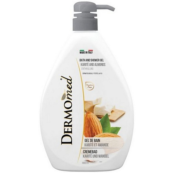 Dermomed Karite & Almond sprchový gel dávkovač 1000 ml