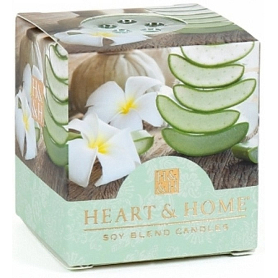 Heart & Home Zklidňující aloe Sojová vonná svíčka bez obalu hoří až 15 hodin 53 g