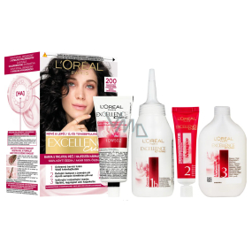 Loreal Paris Excellence Creme barva na vlasy 200 Černohnědá