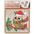 Samolepka plastická sova 23 x 18 cm