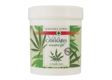 Bohemia Gifts Cannabis Konopný masážní gel mentholem a výtažky z kaštanu, kostivalu, kafru a eukalyptu pro masáž pokožky v oblasti unavených svalů, kloubů a šlach 125 ml