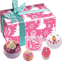 Bomb Cosmetics Růžové Vánoce - Dreaming of a Pink Christmas balistik 2x160 g + špalíček 50 g + kulička 30 g + mýdlo 100 g, kosmetická sada