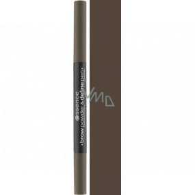Essence Brow Powder & Define Pen pero na obočí 03 Cool Dark Brown 0,4 g