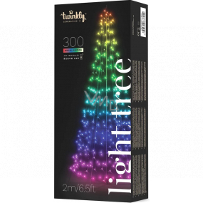 Twinkly Light Tree Special Edition venkovní světelný stromek ovládaný prostřednictvím aplikace vícebarevný 300 kusů 2 m