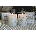 Lima Aroma Snowflake Jablko a skořice vonná svíčka stříbrná, doba hoření 50 hodin 175 g