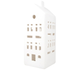 Domek porcelánový matný s LED osvětlením 21,5 cm