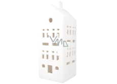 Domek porcelánový matný s LED osvětlením 21,5 cm
