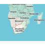 Charm Sterlingové stříbro 925 Jižní Afrika JAR - houpající se mapa, přívěsek na náramek cestování