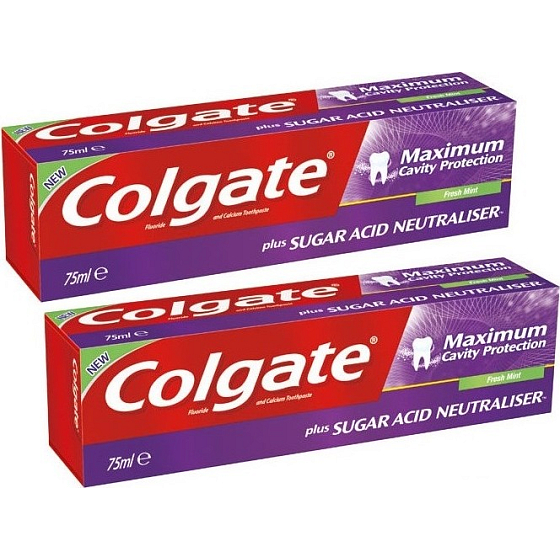 Colgate Maximum Cavity Protection Fresh Mint zubní pasta 2 x 75 ml