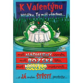 Ditipo Hrací přání k Valentýnu Miláčku, Ty máš všechno melodie 224 x 157 mm