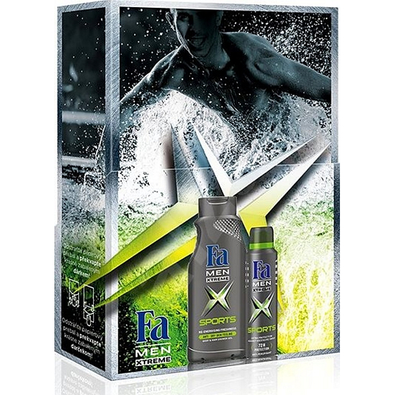 Fa Men Xtreme Sport sprchový gel 400 ml + antiperspirant deodorant sprej 150 ml, kosmetická sada