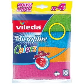 Vileda Microfibre Mikrohadřík Colors univerzální 30 x 30 cm 4 kusy