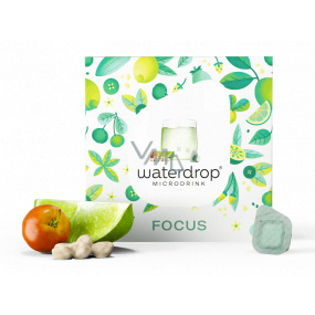 Waterdrop FOCUS - zbystři své smysly, limeta, zelená káva, baobab, povzbuzující microdrink 12 kapslí