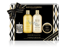Baylis & Harding Mandarinka & grep pěna do koupele 300 ml + sprchový krém 300 ml + mléko na ruce a tělo 50 ml + vonná svíčka 60 g, kosmetická sada pro ženy