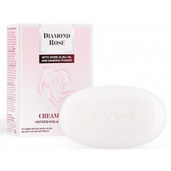 BioFresh Diamond Rose krémové mýdlo s bílou růží 100 g