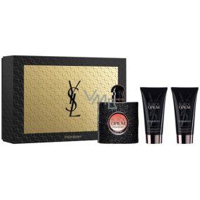 Yves Saint Laurent Opium Black parfémovaná voda 50 ml + tělové mléko 2 x 50 ml, dárková sada pro ženy
