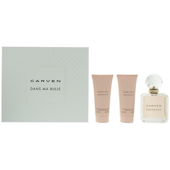 Carven Dans Ma Bulle parfémovaná voda 100 ml + tělové mléko 100 ml + sprchový gel 100 ml, dárková sada pro ženy