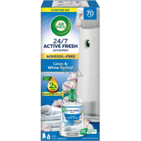 Air Wick Active Fresh Refill Linen & White Orchid - Prádlo a orchidej automatický osvěžovač komplet 228 ml