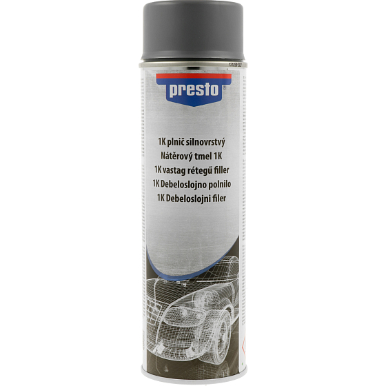 PRESTO 1K silnovrstvý plnič, šedý, 500 ml