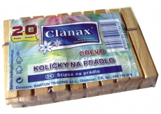 Clanax Kolíčky na prádlo dřevěné 20 kusů