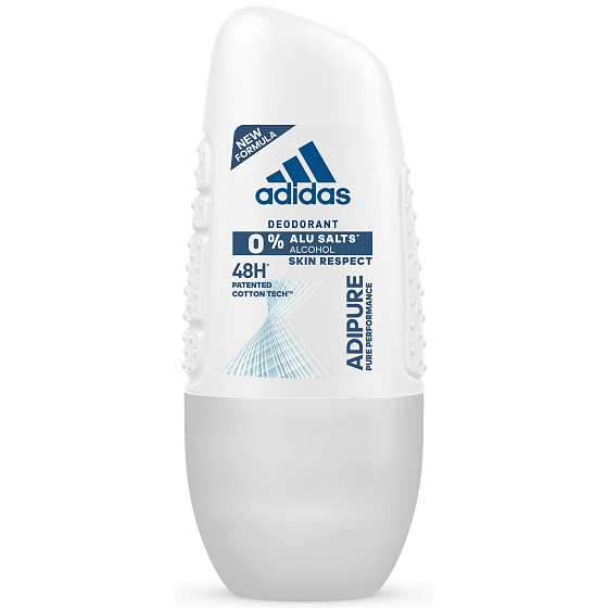 Adidas Adipure kuličkový deodorant roll-on bez hliníkových solí pro ženy 50 ml