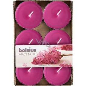Bolsius Aromatic Maxi Lilac Blossom - Šeřík vonné čajové svíčky 6 kusů, doba hoření 8 hodin