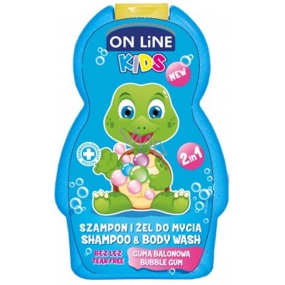 On line Kids Bubble Gum - Žvýkačka 2v1 šampón a sprchový gel 250 ml