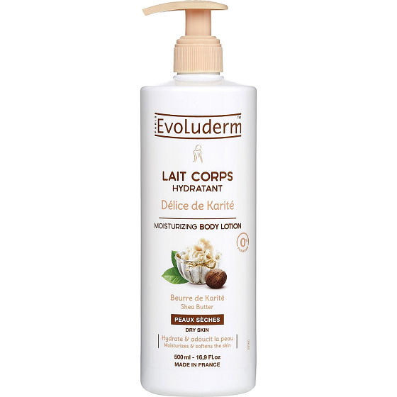 Evoluderm Délice de Karité hydratační tělové mléko s bambuckým máslem 500 ml