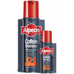 Alpecin Energizer Coffein C1, Kofeinový šampon stimuluje růst vlasů, zpomaluje dědičné vypadávání vlasů 250 ml + 75 ml, duopack