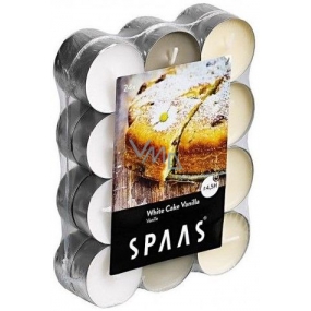 Spaas Tri White Cake Vanilla - Bílý vanilkový koláč vonné čajová svíčky 24 kusů