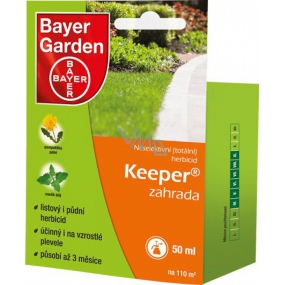 Bayer Garden Keeper zahrada neselektivní totální herbicid k ničení plevelů 50 ml