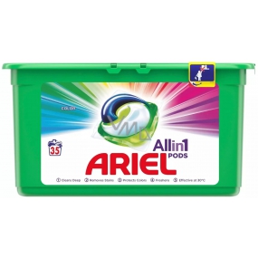 Ariel 3v1 Color gelové kapsle na barevné prádlo chrání a oživují barvy 35 kusů 945 g
