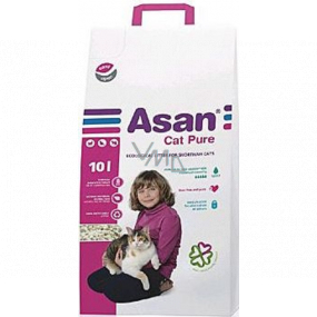 Asan Cat Pure ekologické stelivo pro krátkosrsté kočky, koťata a fretky 10 l