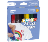 Apli Color Sticks temperové barvy na textil mix barev 6 x 6 g, sada