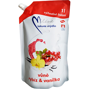 Miléne Rybíz a vanilka tekuté mýdlo, náplň, 1 l Miléne Rybíz a vanilka tekuté mýdlo, náplň, 1 l