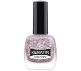 Golden Rose Keratin Nail Color Glitter lak na nehty 410 10,5 ml