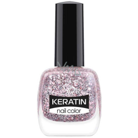 Golden Rose Keratin Nail Color Glitter lak na nehty 410 10,5 ml