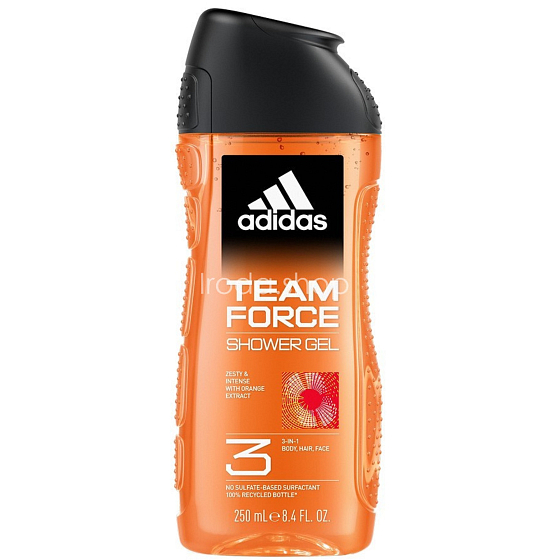 Adidas Team Force 3in1 sprchový gel na tělo, vlasy a pleť pro muže 250 ml