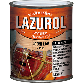 Lazurol S1119 lodní lak odolný lak na dřevo bezbarvý, lesk 750 ml