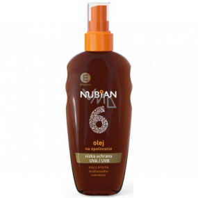 Nubian OF6 Olej na opalování nízká ochrana sprej 150 ml