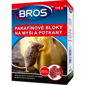 Bros Parafínové bloky na myši a potkany 100 g