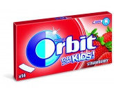 Wrigleys Orbit Kids Jahoda žvýkačky bez cukru plátky 14 kusů 27 g