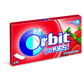 Wrigleys Orbit Kids Jahoda žvýkačky bez cukru plátky 14 kusů 27 g