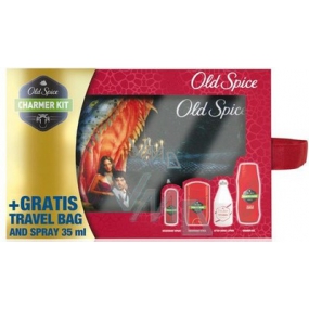 Old Spice Danger Zone deodorant sprej 35 ml + stick 60 ml + voda po holení 100 ml + sprchový gel 250 ml + taška, kosmetická sada