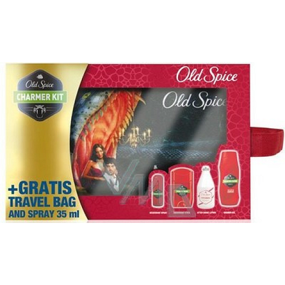 Old Spice Danger Zone deodorant sprej 35 ml + stick 60 ml + voda po holení 100 ml + sprchový gel 250 ml + taška, kosmetická sada