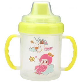 Baby Farlin Magic Cup hrníček netekoucí s tvrdým pítkem 6+ měsíců různé barvy 200 ml AET-CP011-B