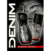 Denim Black sprchový gel pro muže 250 ml + deodorant sprej 150 ml, kosmetická sada