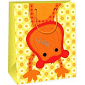 Ditipo Dárková papírová taška 26,4 x 13,7 x 32,4 cm žlutá opička