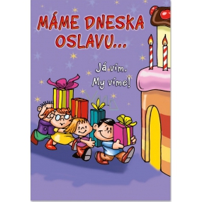 Ditipo Hrací přání k narozeninám Máme dneska oslavu Miroslav Etzler Máme doma obludu 224 x 157 mm